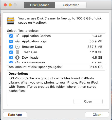 disk cleaner mac apps free